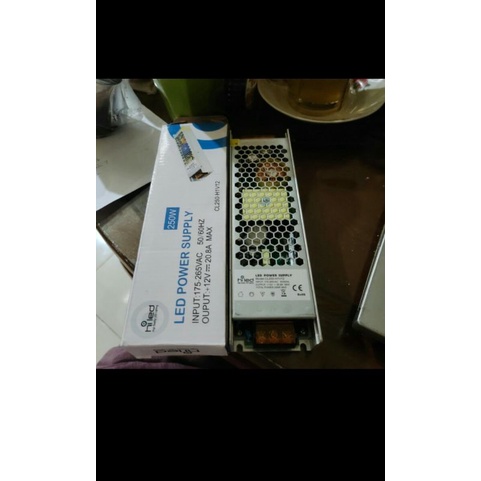 power supply dc 12vol 20,8amper merek HILED input ac 175-265vol