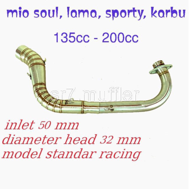 Pipa header leher knalpot racing mio 135cc 150cc 200cc mio j m3 gt xride fino 125 soul sporty smile 