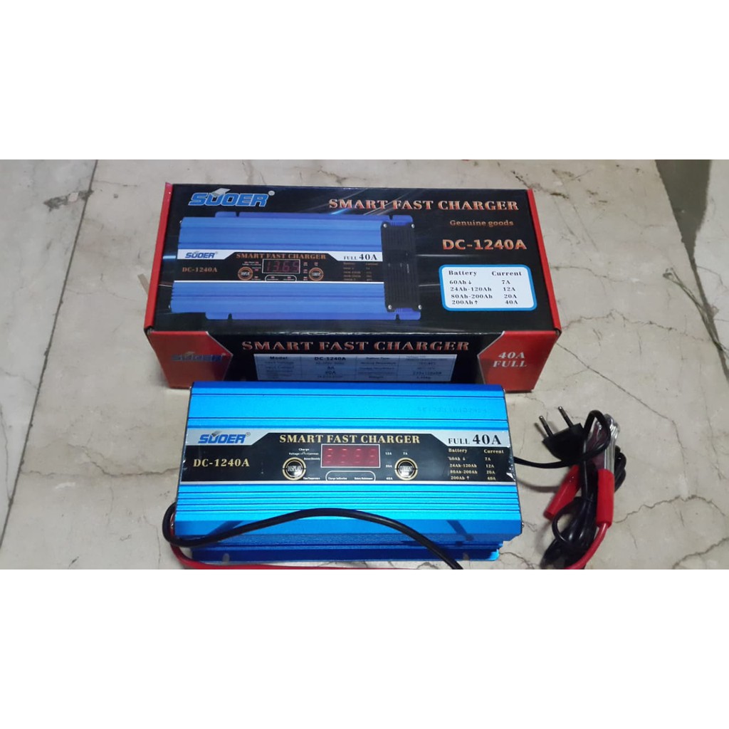 Jual CAS Aki SUOER 40A 40 Amper 40 A DC 1240 12 V Strum Charger Accu
