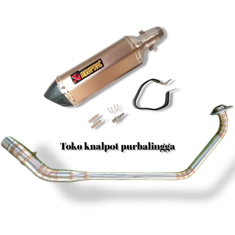 knalpot AKRAPOVIC layang import Taiwan fullsystem vixion xabre r15 MX king cbr150r cb150r satria gsx