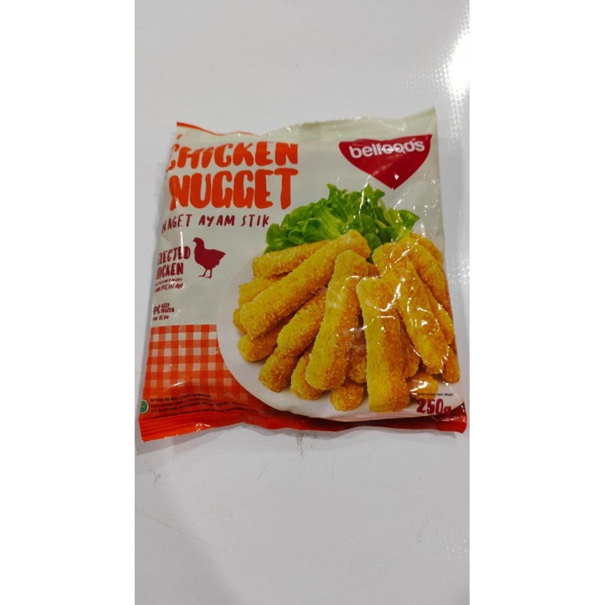 

BELFOODS CHICKEN NUGGET STICK 250 GR | NAGET AYAM STIK | NUGHET