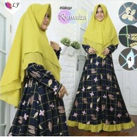 maxmara rumaiza syari setelan gamis muslim ld 110 pb 140