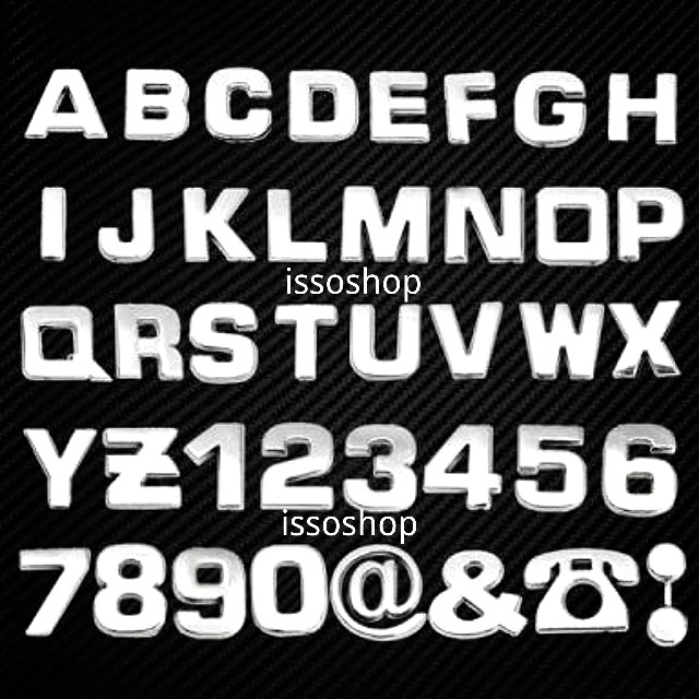 Emblem Mobil Huruf & Angka Model Standard (High Quality) | Shopee Indonesia
