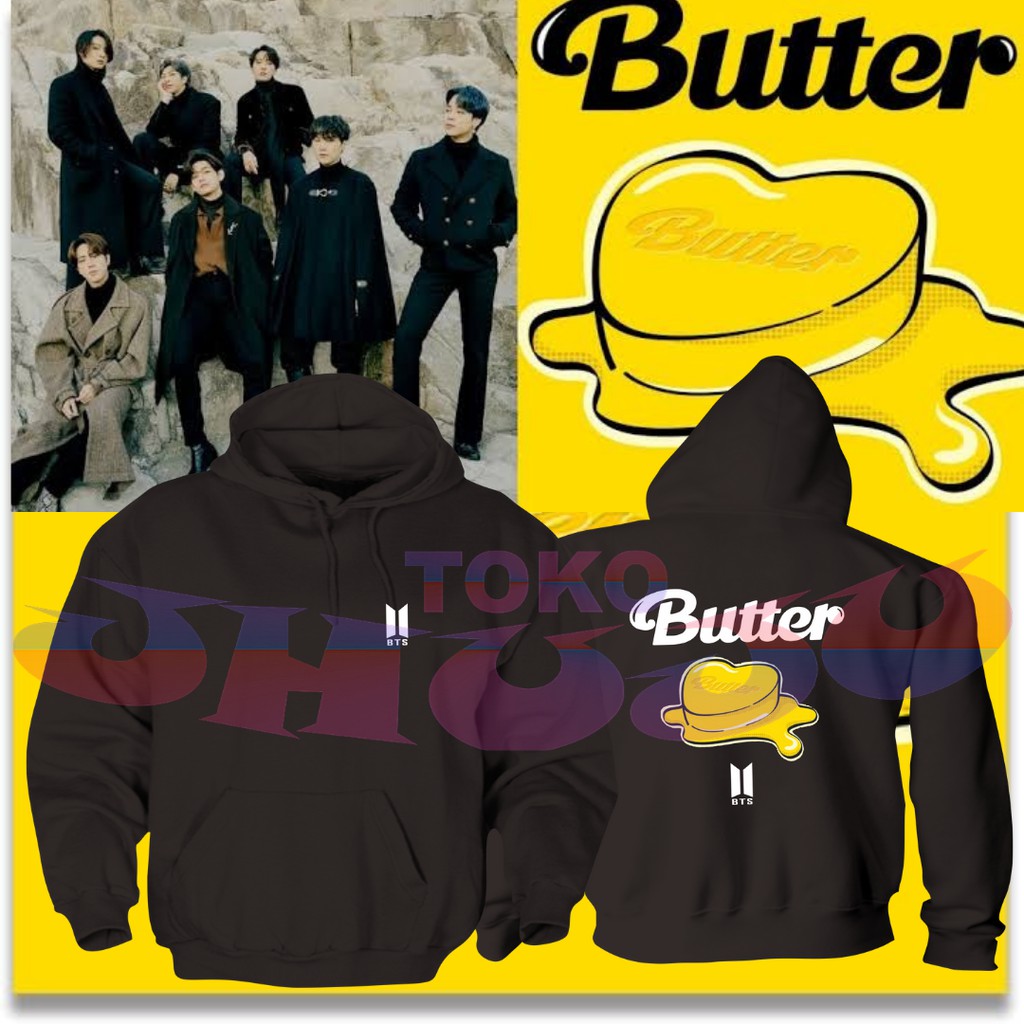 Jaket Hoodie Jumper BTS new single BUTTER PRINTING / hoodie BTS jungkook style