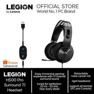 Lenovo Legion H500 Pro 7 1 Surround Sound Gaming Headset Mic Gxd0t69864 Wired Usb 2 0 Port 3 5m Shopee Indonesia
