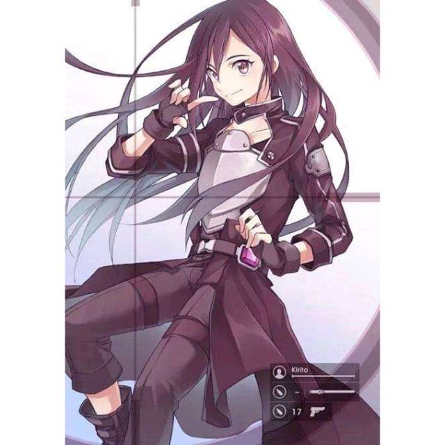 COSTUME COSPLAY KIRITO GGO Gun Gale On sword art online Sao
