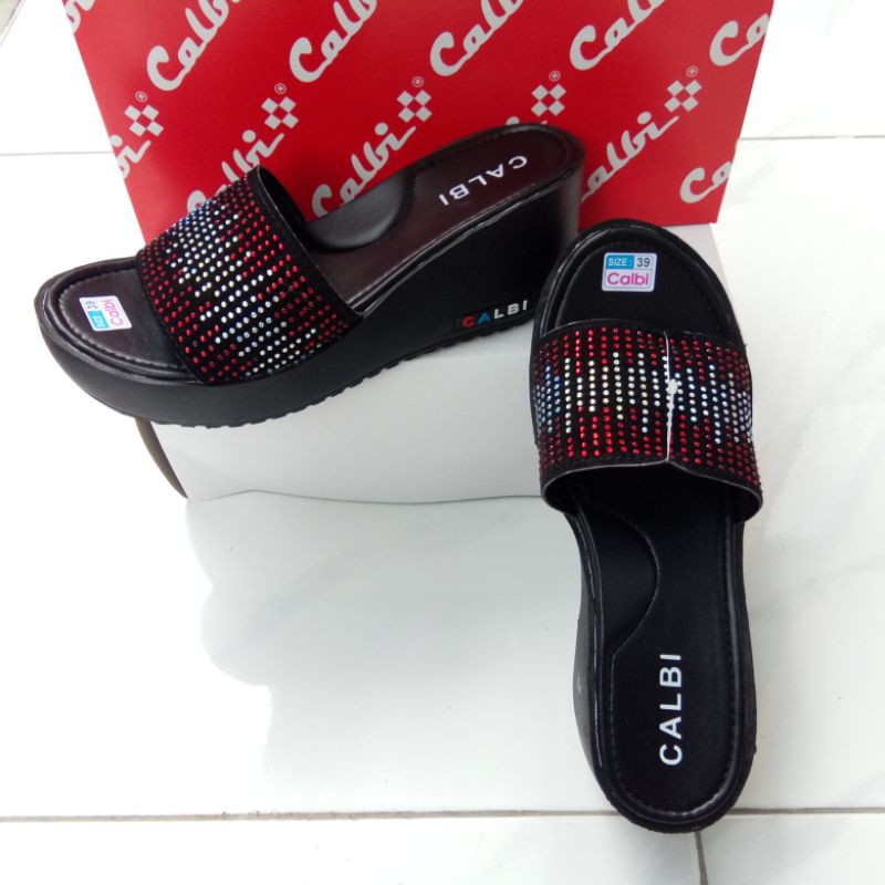 Sandal Wanita Wedges Calbi Selop Air