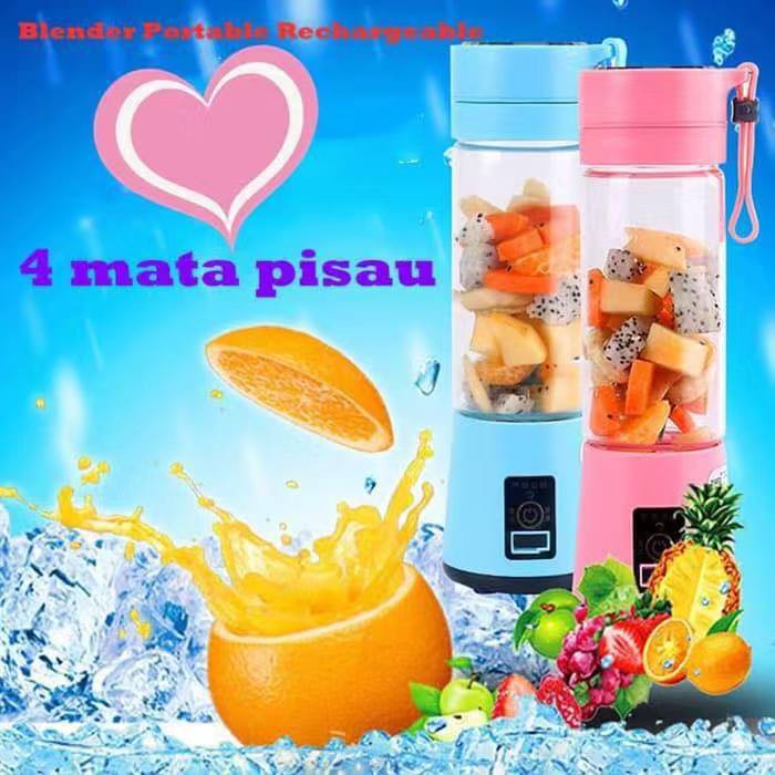 (COD) Juice cup blender mini portable / USB blender juicer / Alat pembuat jus HM-03