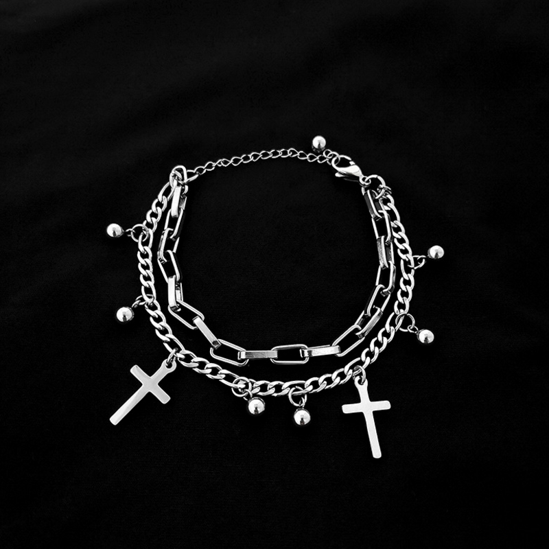 Gelang Liontin Pohon Kehidupan Jesus Love Salib Bahan Baja Dapat Disesuaikan Gaya hip hop Untuk Pelajar