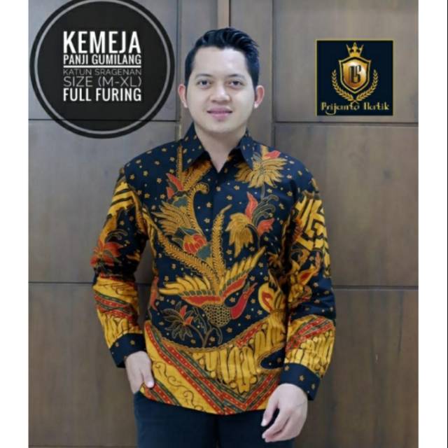 Kemeja Batik Lengan Panjang / Batik Lapis Furing PANJI GUMILANG