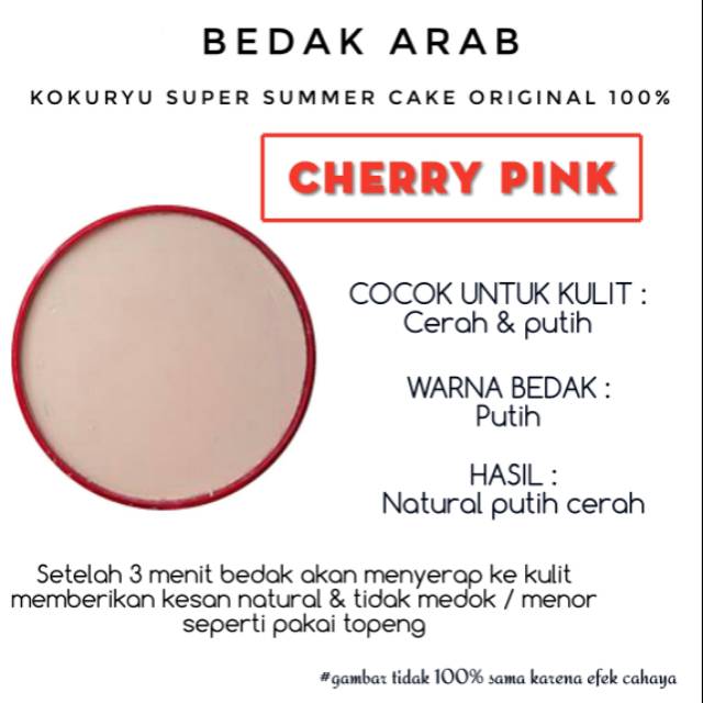 Bedak arab kokuryu asli 1000% original garansi uang kembali 10x lipat