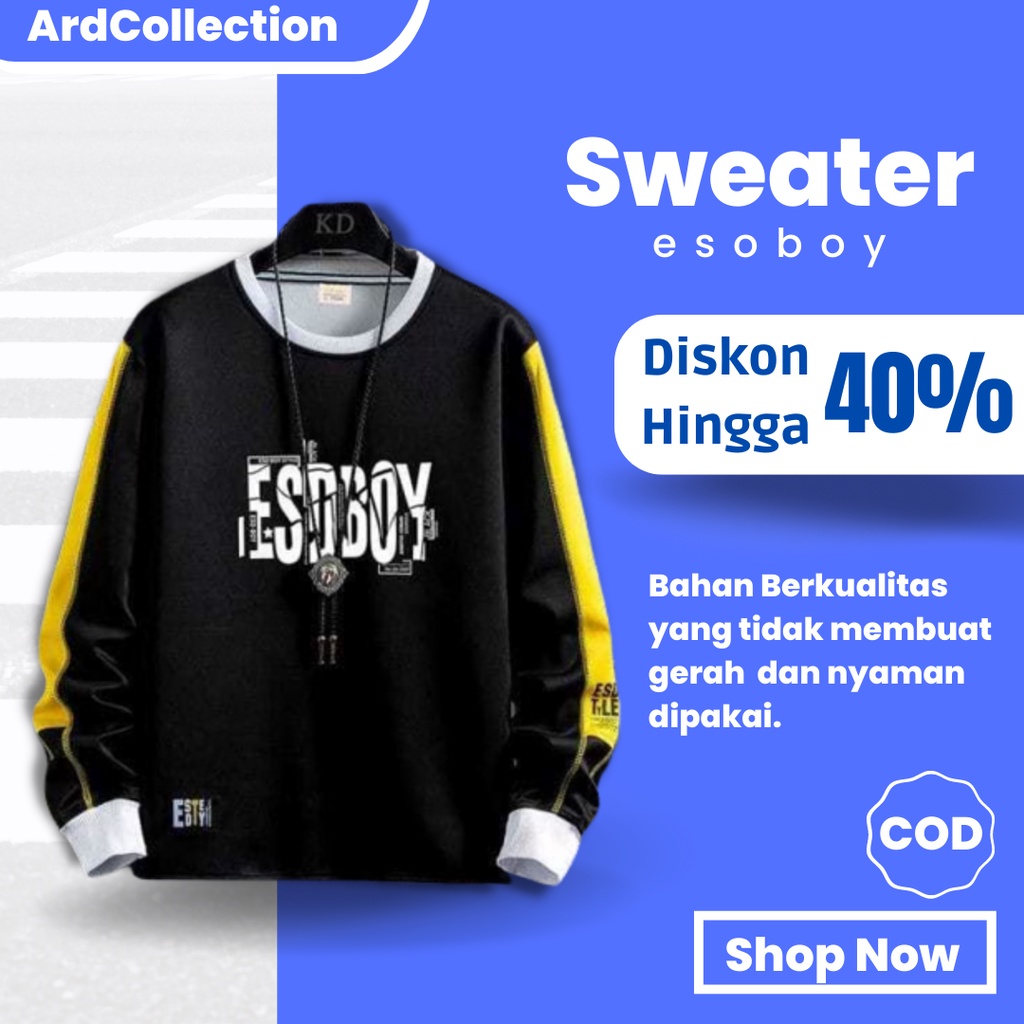 SWEATER DISTRO ORIGINAL PRIA WANITA TEBAL - ESOBOY SWEATER TERMURAH
