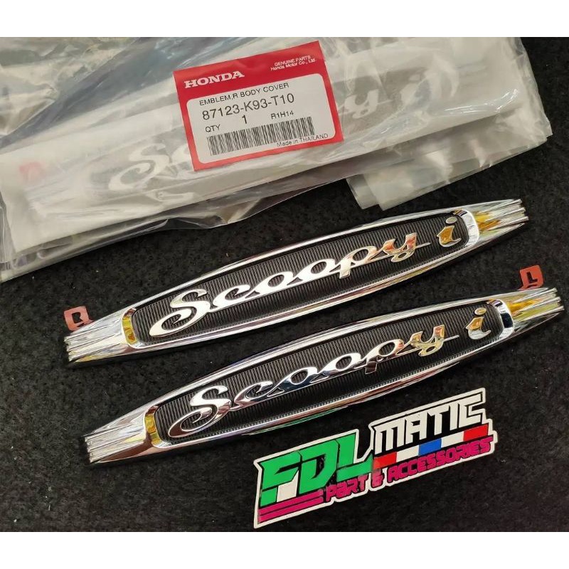 EMBLEM HONDA SCOOPY I BLACK ORIGINAL HONDA THAILAND