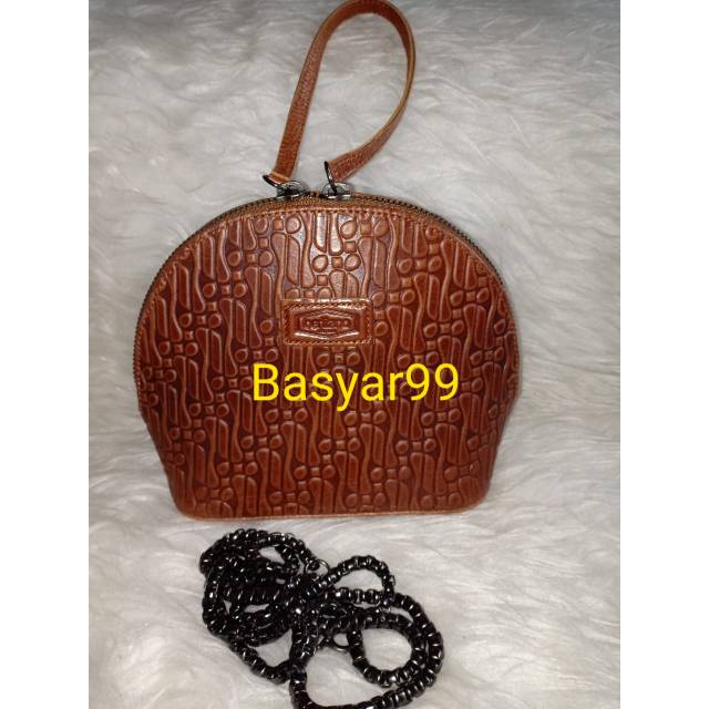 TAS KULIT ASLI BY BERLIANO MISSY BAG  MOTIF batik parang New/Nbu komplit dus dan db