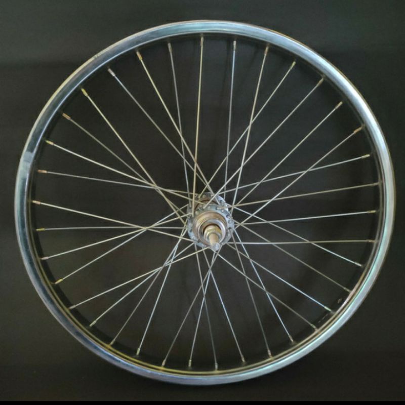 wheelset 20 atau velg sepeda 20in siap pakai sudah dirakit dan disetel jari2