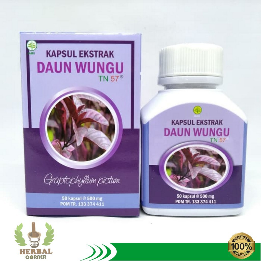 

Kapsul Ekstrak Daun Ungu Wungu obat herbal ambien wasir Toga Nusantara Produk Ori 100%