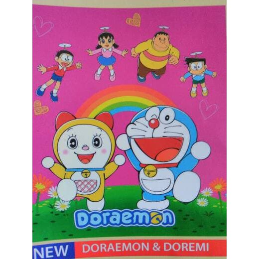 Selimut Bonita Soft Panel 2D Motif Karakter Doraemon & Doremi