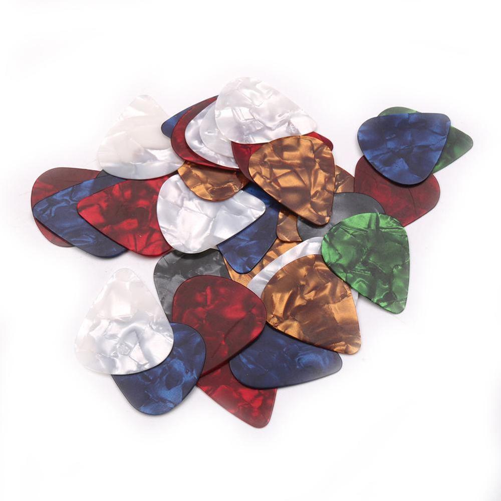 Agustina 10pcs Picks Gitar Bass Colorful Guitar Celluloid Picks Aksesoris Gitar Mediator Bagian Gitar Elektrik