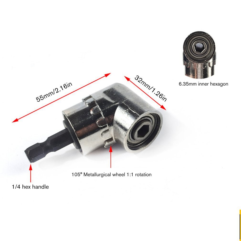 Kepala Bor Obeng L Ekstensi Bengkok Mata Bor L Drill Angle Extension 1/4inch Hex Bit