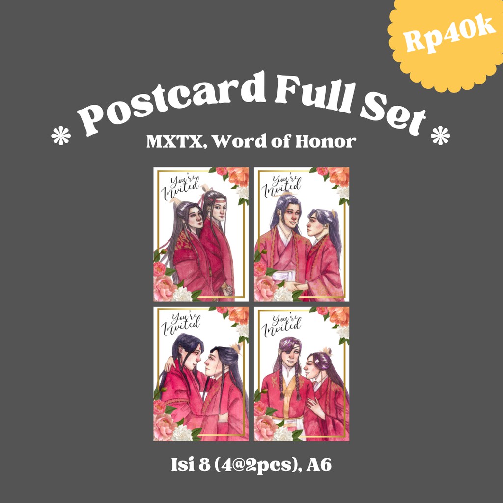 

POSTCARD/KARTU POS SET WEDDING MXTX, WORD OF HONOR