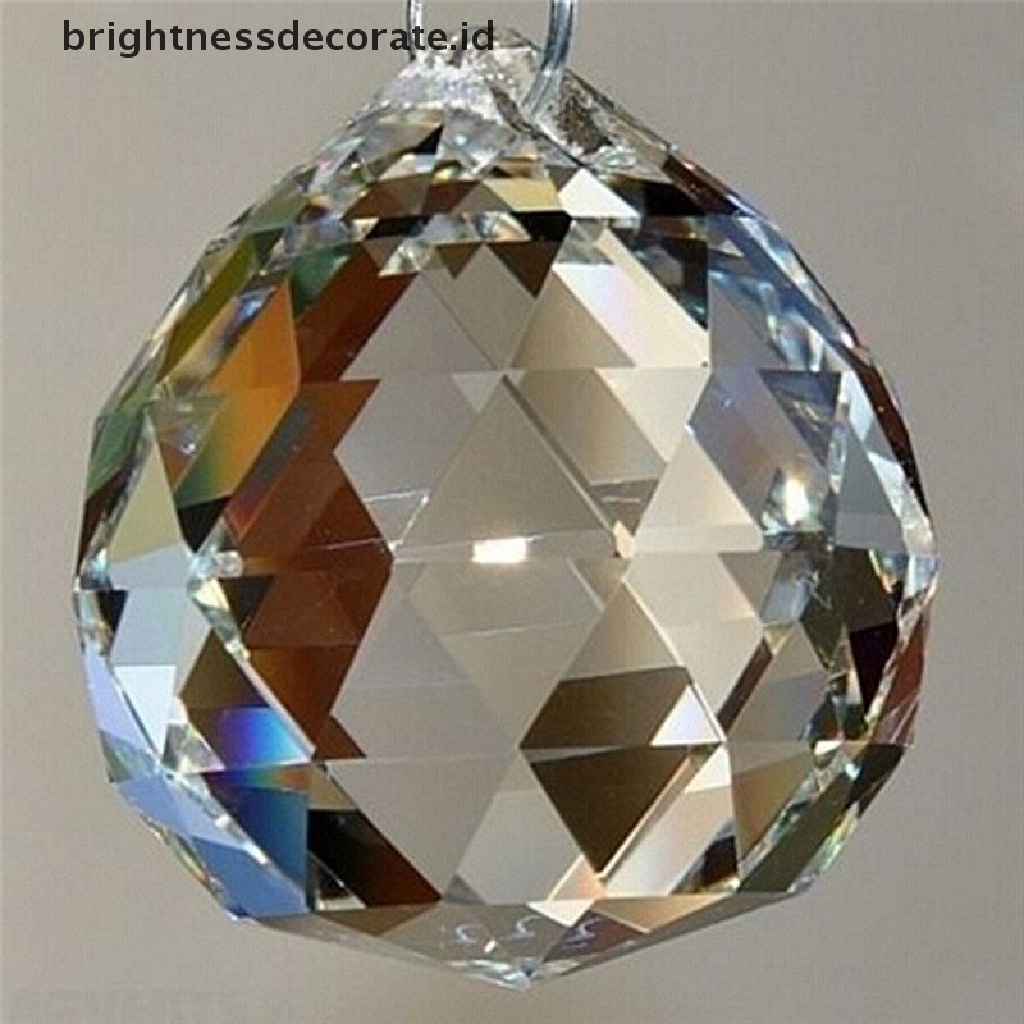 [birth] 30mm/40mm Hanging Clear Crystal Lighting Ball Prisms DIY Curtain ChandelierDecor [ID]