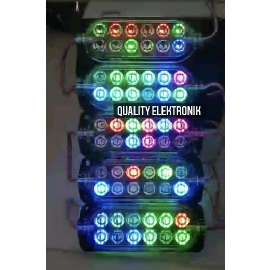 LED 12 MATA 12 VOLT ULTRASONIC YELLOW RED BLUE COOL WHITE GREEN RGB