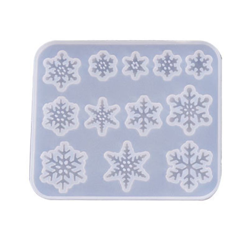 Siy Cetakan Resin Uv Bentuk Snowflake Bahan Silikon Untuk Membuat Perhiasan Diy