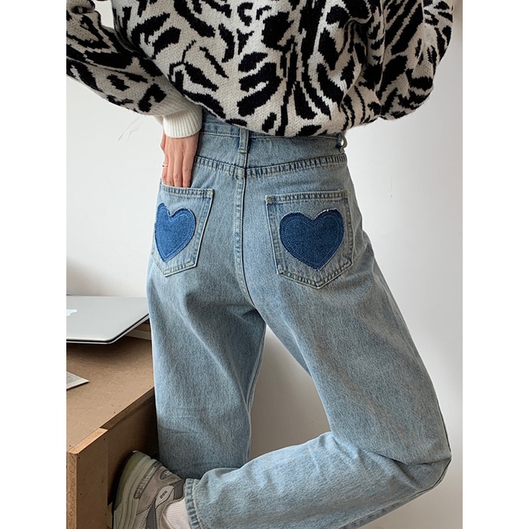 celana jeans wanita boyfriend jeans high waist