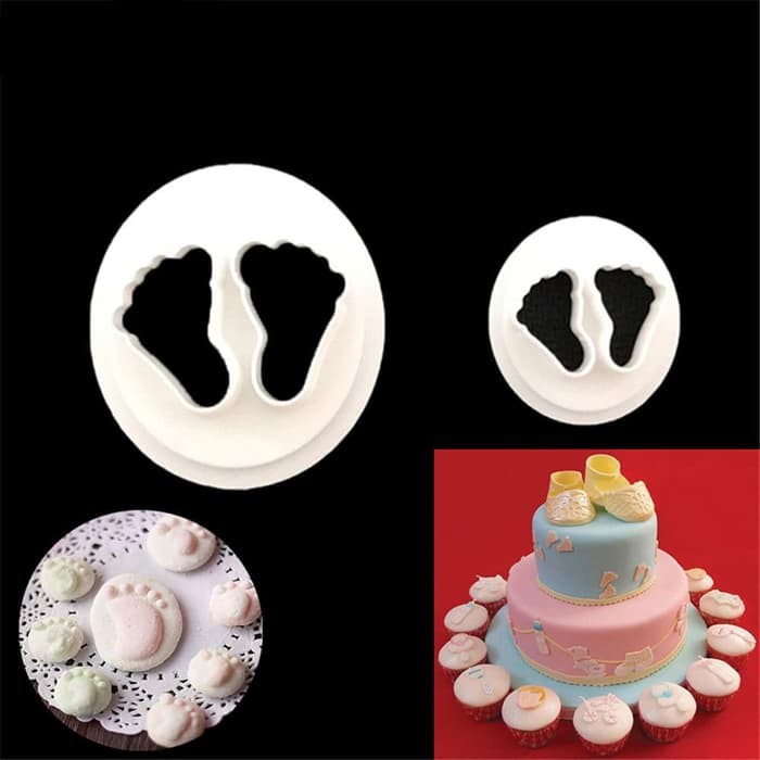 Fondant Cutter - Cetakan Fondant Baby Feet (2pcs)