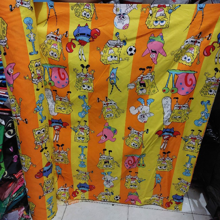 Bahan Kain Sprei Meteran Katun Microtex Disperse Motif Anak | Griya Sprei