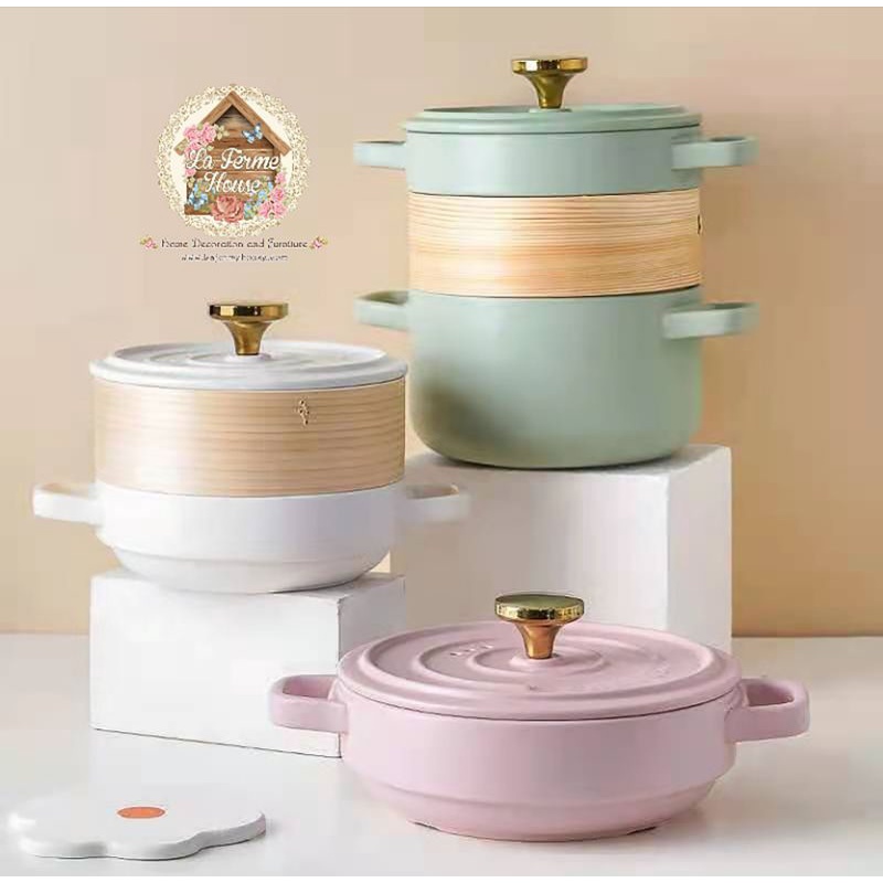 Panci Keramik Korea Style 3 Layer