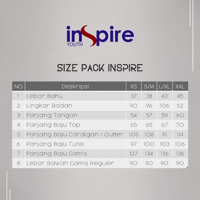 Inspire ITU 27 Tunik Panjang Polos Bahan Kenzi Slub