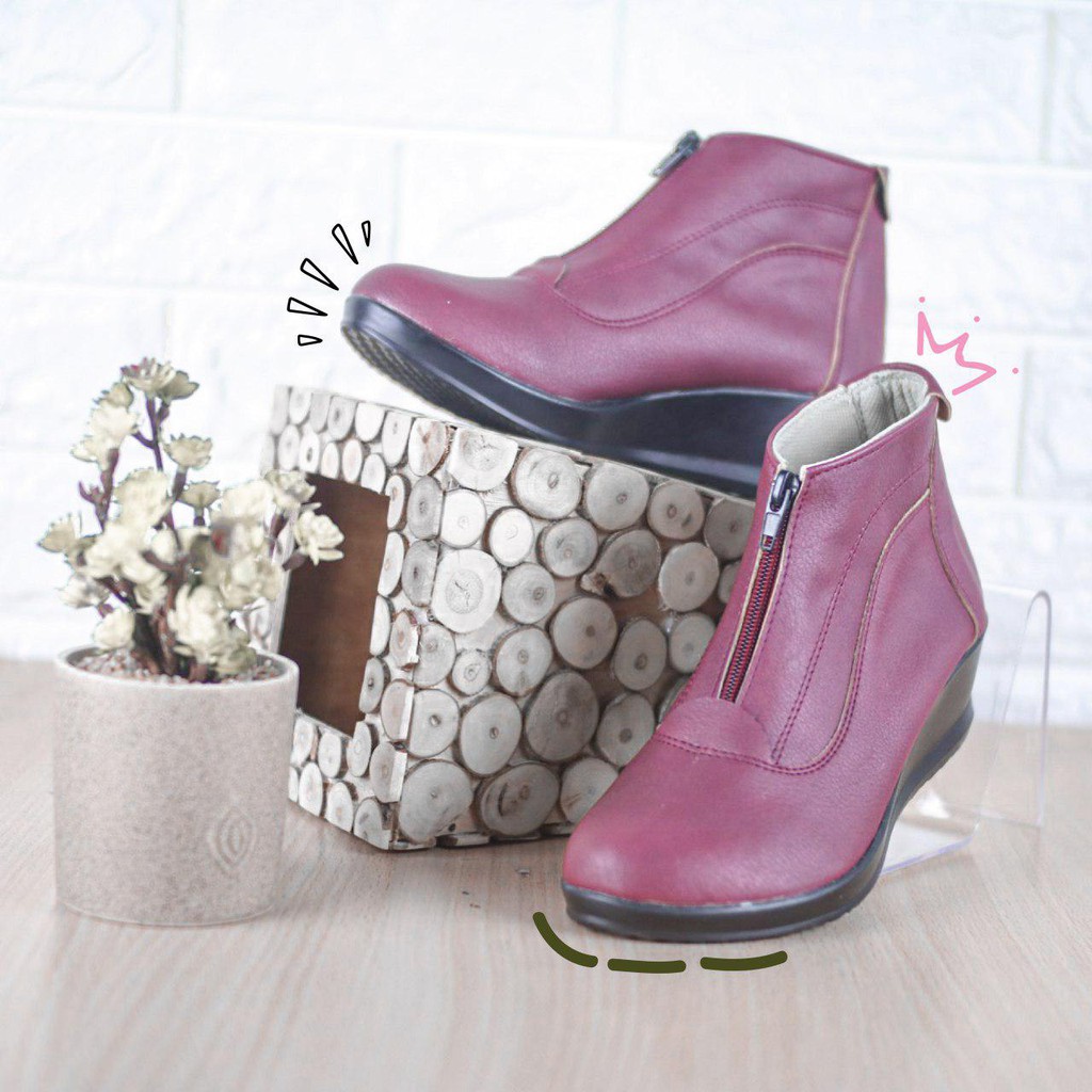 Sepatu Kerja Wanita Boots Kerja Wanita Boot Wanita Erina Original by Etnikshoes