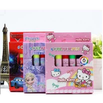 Spidol warna disney #YOYO803--6 warna kecil