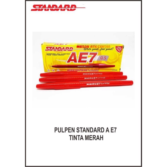 

Pulpen Standard AE-7 Tinta Merah 0.5 mm