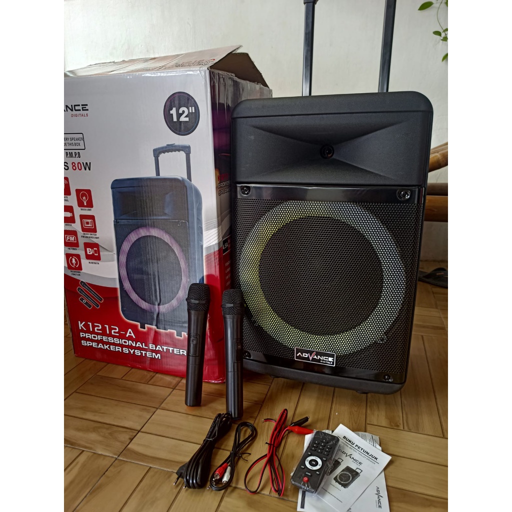 ADVANCE K1212A SPEAKER PORTABLE BLUETOOTH 12 INCH