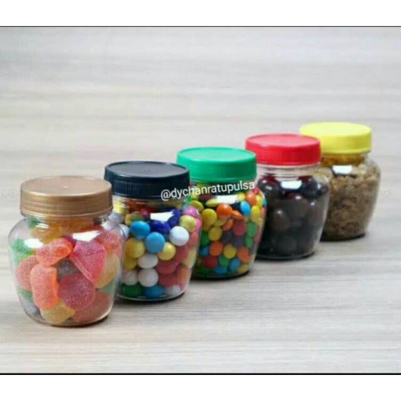 Toples plastik 175ml  - toples madu - toples kecil - toples lucu - toples hampers - toples permen