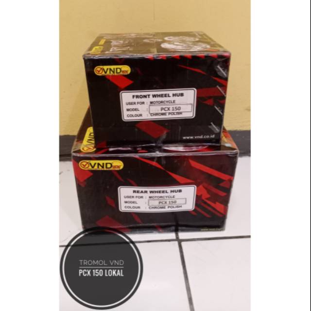 Tromol VND Original New PCX 150 Lokal Depan Belakang PNP
