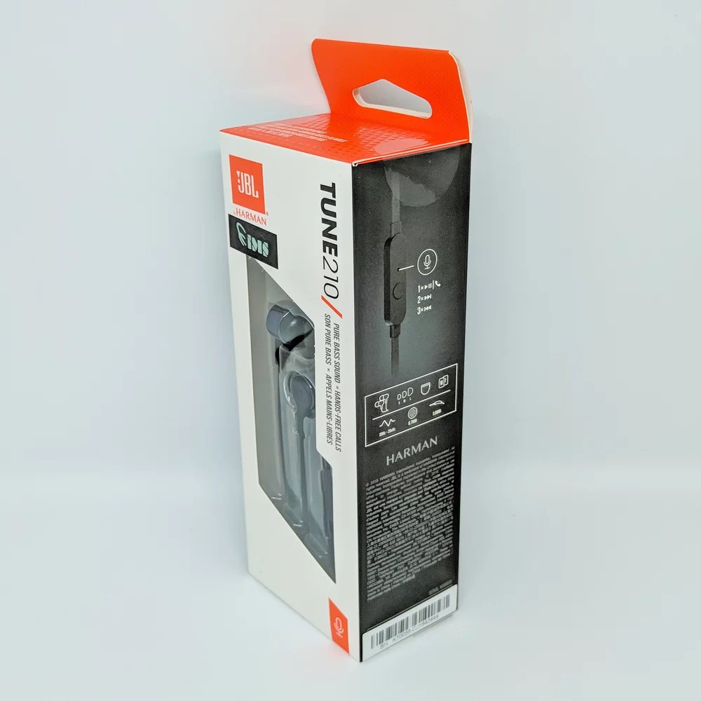 Headset JBL In Ear T210 Earphone / Headphone + Microphone Ori - Silver