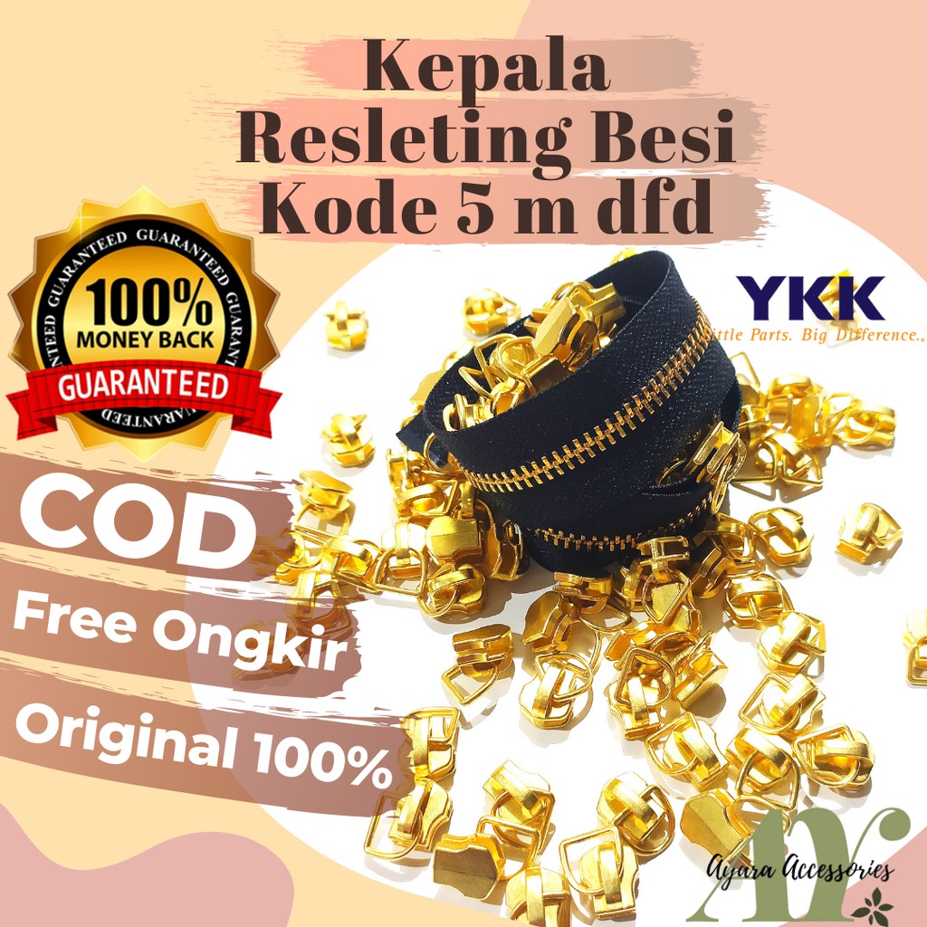 KEPALA RESLETING YKK GIGI BESI EMAS NO 5