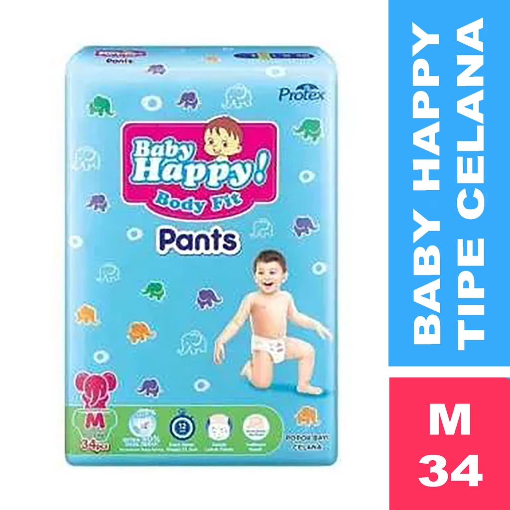 Baby Happy Pants S38 M32 L28 XL26 XXL24 Popok Bayi Tipe Celana Sekali Pakai