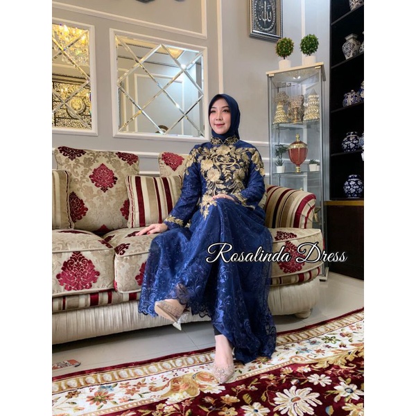 Gamis Rosalinda Bordir Original PJ Butik