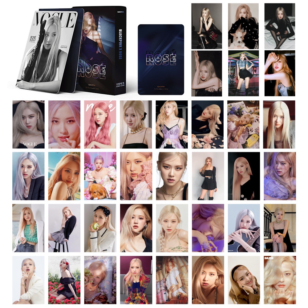 54pcs / set Kartu Lomo Foto KPOP BLACKPINK LISA JENNIE ROSE Solo