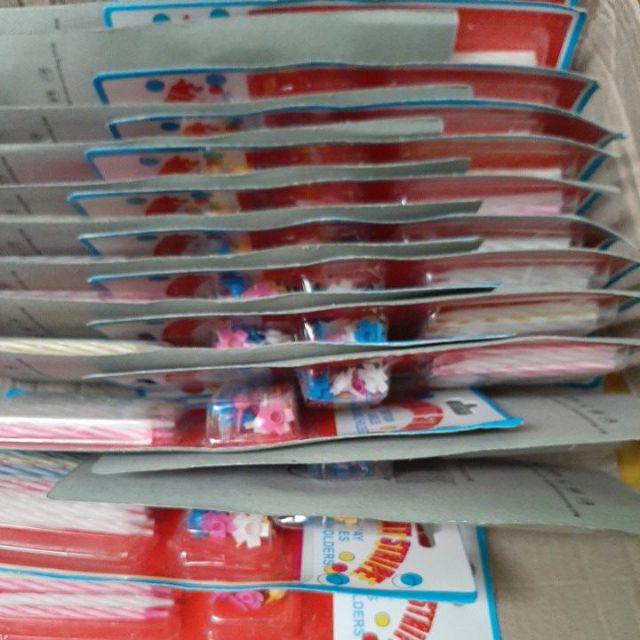 Grosir 1 Box Isi 24 - Lilin Peppermint / Lilin Ultah / Peppermint Stripe