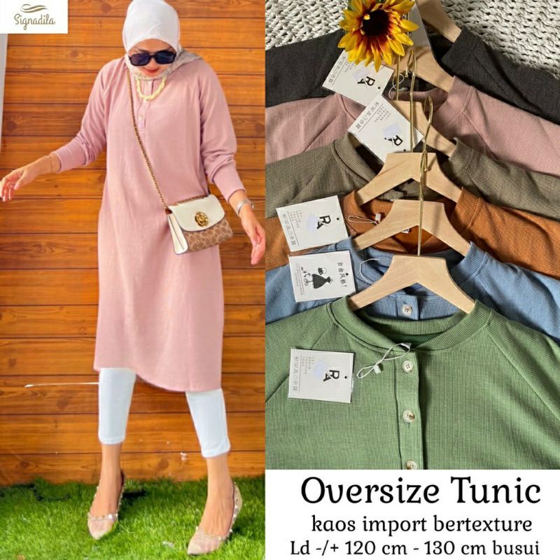 Oversize Tunic, TUNIK OVERSIZE JUMBO CANTIK MODIS FIT XXXL LD 120-130 BAHAN KAOS IMPORT TEXTURE TERMURAH OOTD