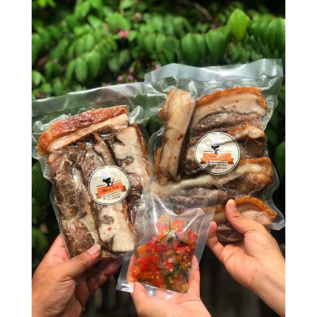 

[UNTUK PENGIRIMAN JAUH / LUAR KOTA] PO 1-2 HARI 500GR Babi panggang crispy / roasted pork belly / siobak