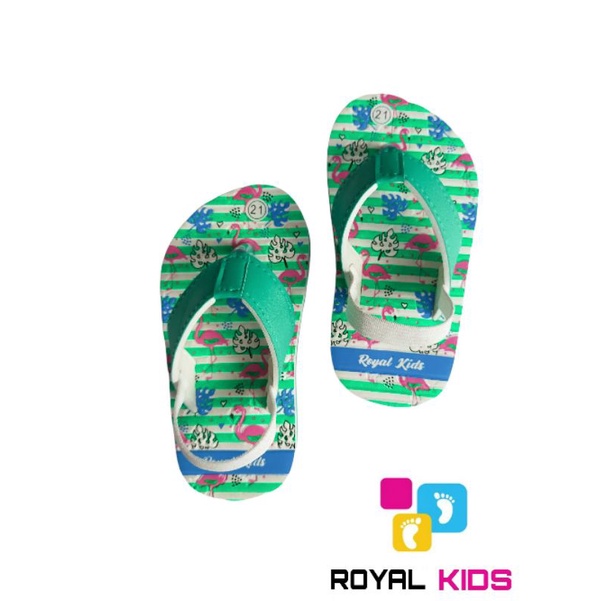 SANDAL BEBY FLAMINGO ROYAL KIDS (bisa custom nama)