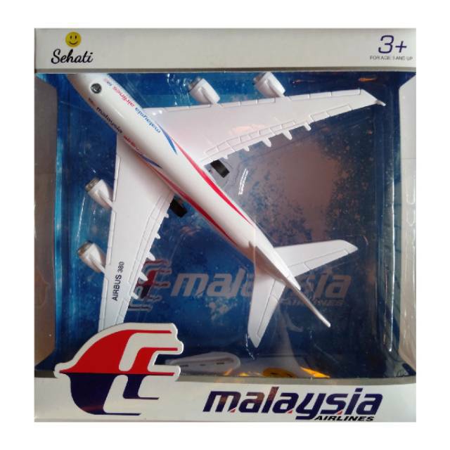 Diecast Air Bus 380 Miniatur Replika Pesawat Malaysia Airlines