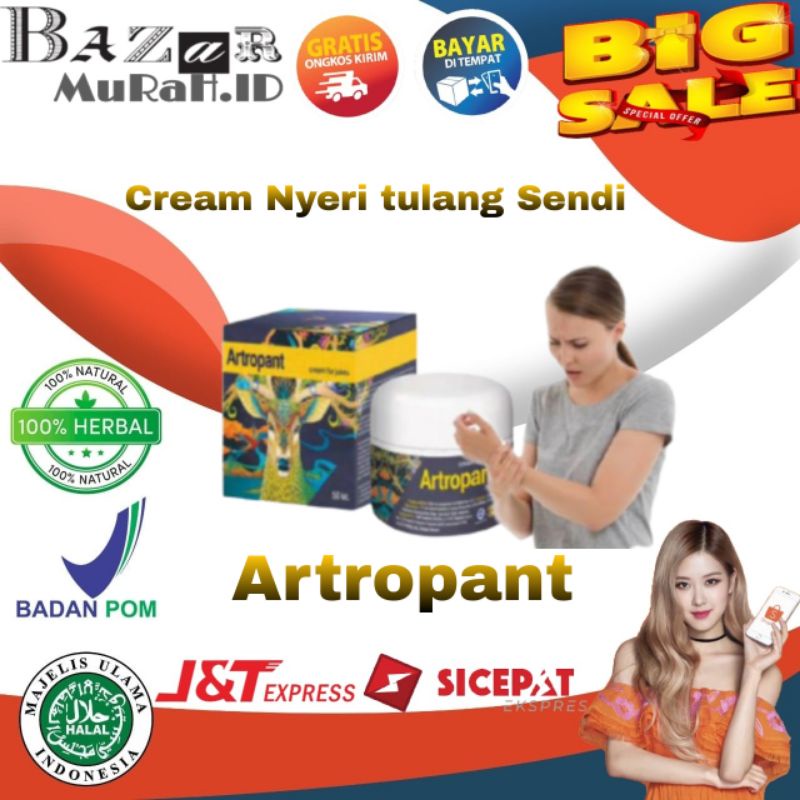 

Artropant Cream Putih Susu Asli Original Obat Sendi Asamurat