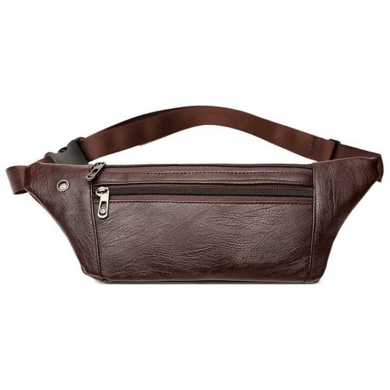 Rhodey Tas Pinggang Selempang Pria Waistbag Bahan Kulit